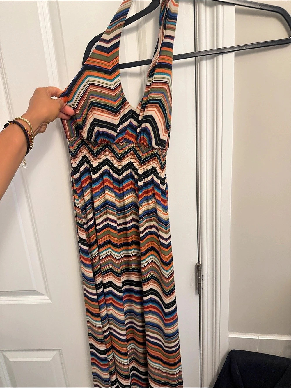 BISOU BISOU Multicolor & Black Maxi Dress